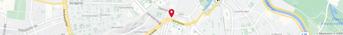 Map representation of the location for Opern Apotheke in 1010 Wien